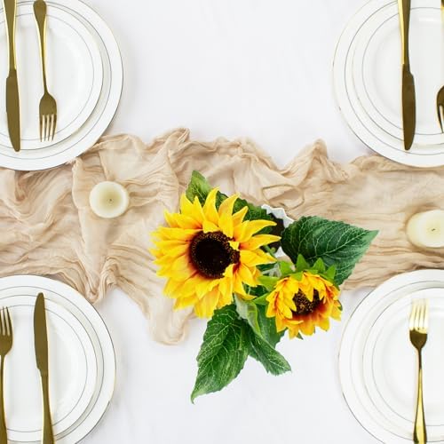 Beige Cheesecloth Table Runner 12 Pack 120 Inch Cheese Cloth Table
