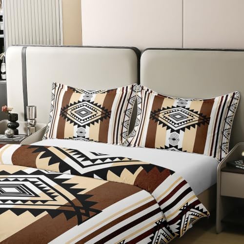 Feelyou Western Duvet Cover 100% Cotton Queen Size Boho Southwestern