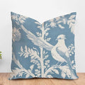 ArogGeld Teal Blue Chinoiserie Bird Floral Throw Pillows Botanicals