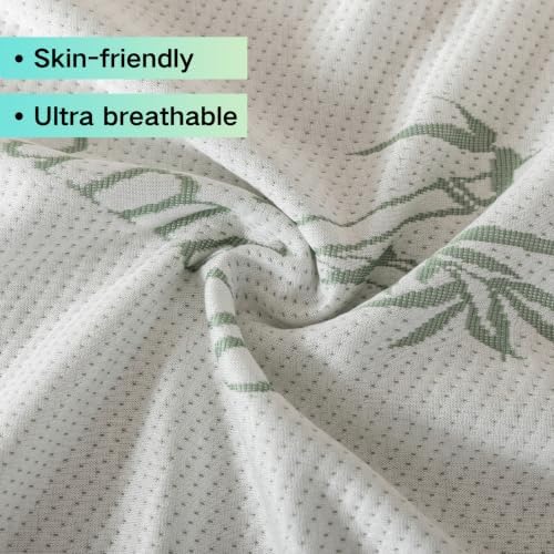 WhatsBedding Mattress Topper Cover Queen Size (Only Cover), Breathable