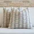 FIOUOVO Floral Throw Pillow Covers 20x20 Set of 2 Block Print Cushion