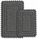 TreeWool Cotton Rectangle Bath Rug Set, 19 x 26 & 23 x 36 in
