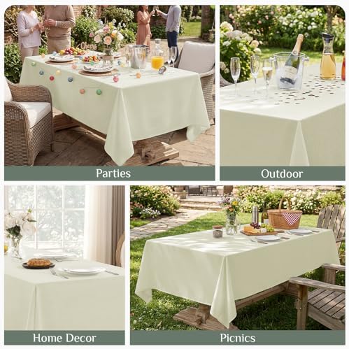 Softalker Jacquard Rectangle Tablecloth - Geometric Line Damask Table