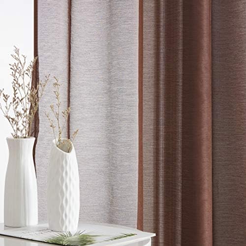 Grommet Luxurious Linen Curtains - Functional Light Filtering Sheer