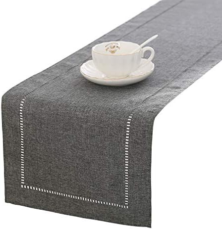 Tosewever Decorative Linen Table Runner Farmhouse Style Tabletop