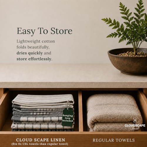 Cloud Scape Pack of 12 Kitchen Towels, Absorbent & Oversized, 18x28