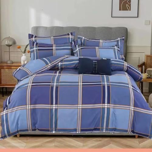 Combed Cotton Duvet Cover 3pc Set, Gray 1 Queen