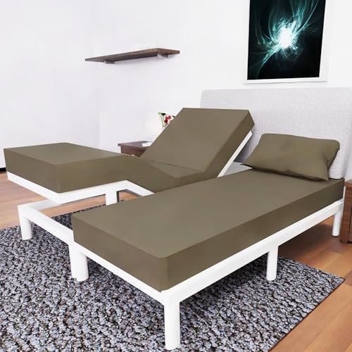 Split King Sheets Set for Adjustable Bed - 5pc Microfiber