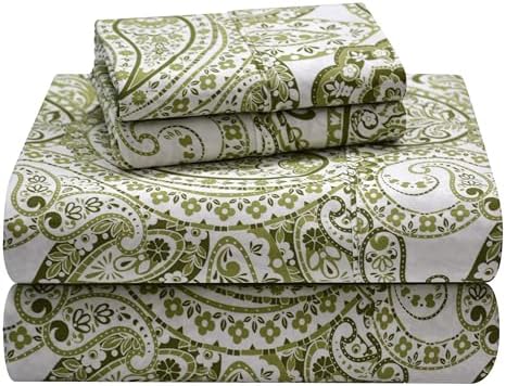 Pointehaven 100% Cotton Percale Sheets - Printed Bed Sheet &