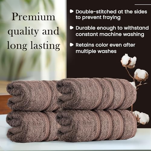 HALLEY Turkish 4 Pack Premium Hand Towels (4 Pieces) 650 GSM Highly