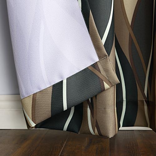 No. 918 Intersect 2-Pack Ogee Print Semi-Sheer Grommet Curtain Panel