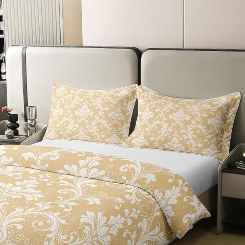 Erosebridal Bohemia 100% Cotton Duvet Cover Queen Beige Yellow