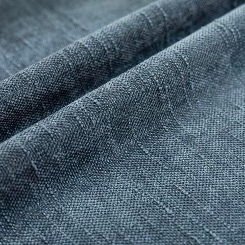 Foindtower Solid Textured Chenille Throw Pillow Covers 22x22 Inch,Blue