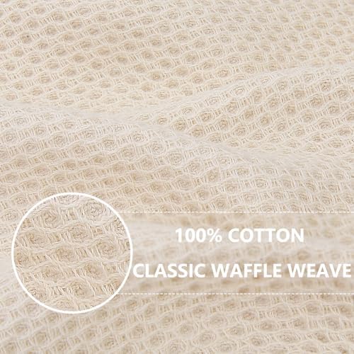 Homaxy 100% Cotton Oversized Waffle Weave Kitchen Towels, 5-Pack