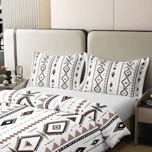 Feelyou Boho Western Duvet Cover 100% Cotton Queen Size Bohemian