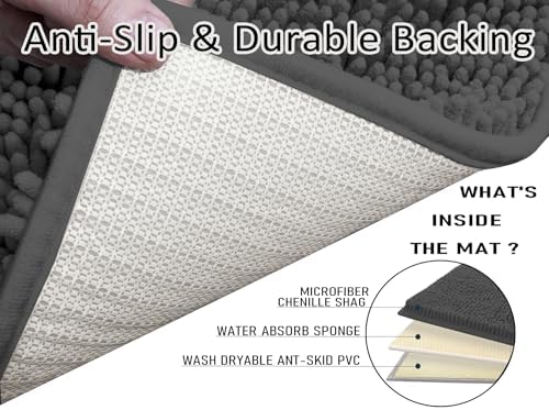 Bathroom Rugs Sets 2 Piece, Plush Bath Mat Set Quick, Super Absorbent