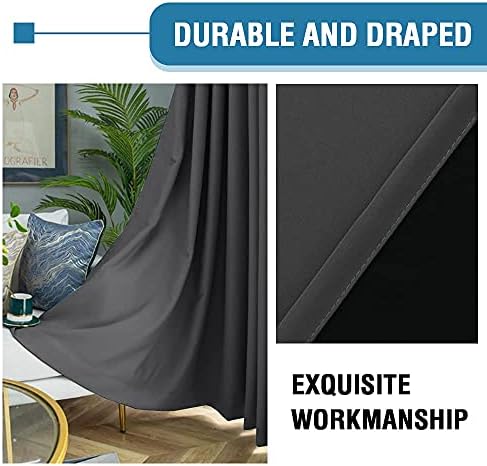 H.VERSAILTEX 100% Blackout Curtains for Bedroom Thermal Insulated
