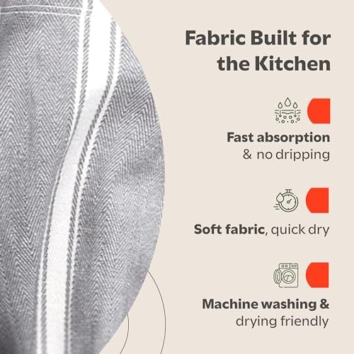 Zeppoli Classic Kitchen Towels - 15 Pack 100% Natural Cotton Towel