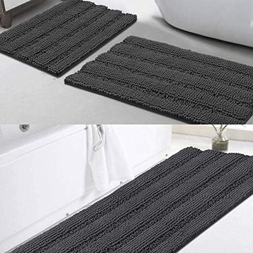 Turquoize Chenille Bath Rug Bundle Order Bath Runner 47" X 17" and