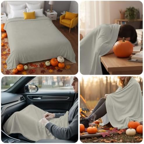 Light Gray Throw Blanket for Couch, Modern Minimalist Solid Color