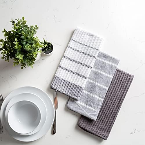 Fabstyles Kitchen Towels Cuisine Stripes Premium Quality 100% Cotton