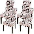 Dining Room Chair Covers Slipcovers Set of 4, Stretch Spandex