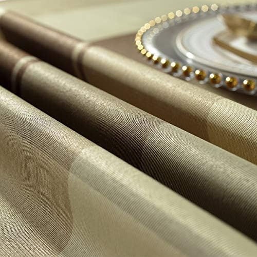 SASTYBALE Rectangle Tablecloth, 52" x 70" Checkered Table Cloth, Taupe