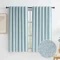 KEQIAOSUOCAI Full Shading Blackout Linen Curtains Set, Pair of Energy