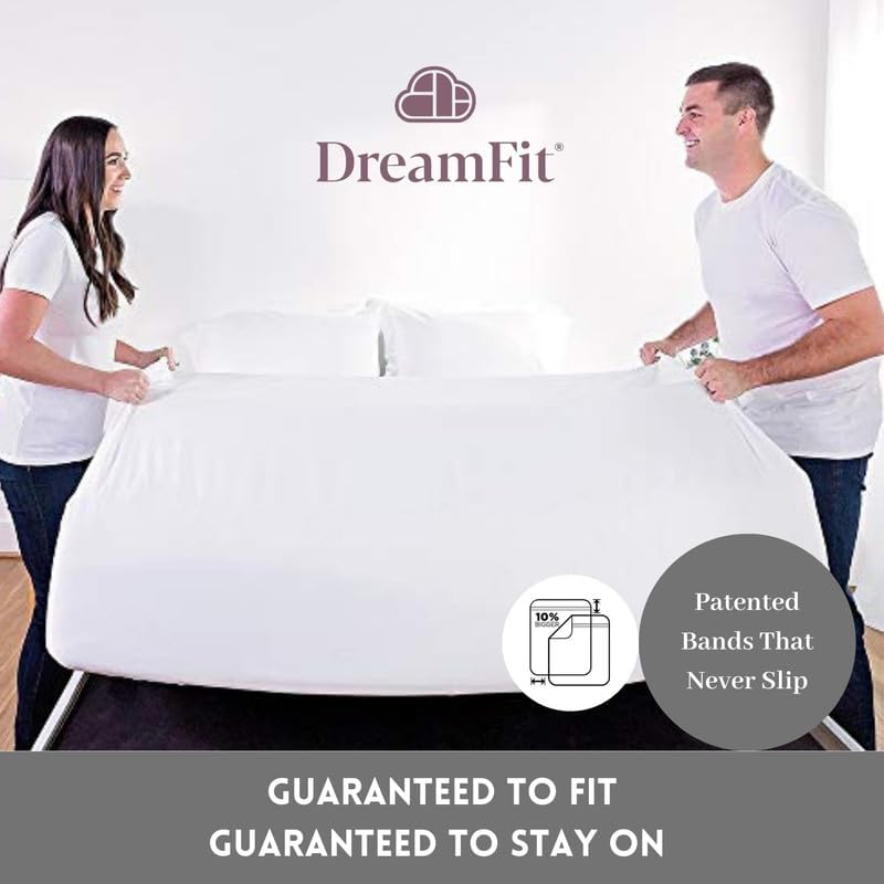 DreamFit DreamCool 100% Egyptian Cotton Cooling Bed Sheets Set with