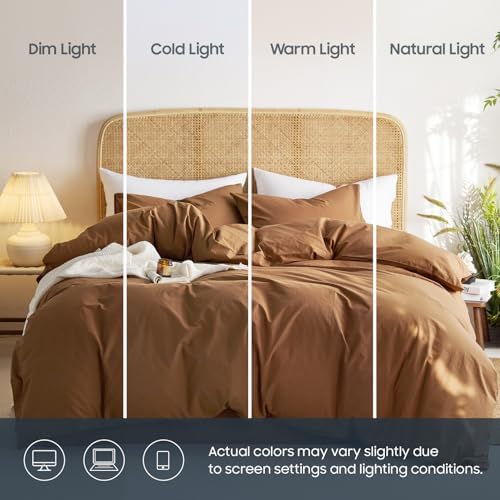 Wake In Cloud - Cotton Duvet Cover Set, 100% Washed Cotton, Linen Like