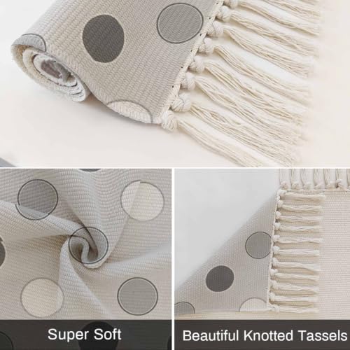 Simple Pot Dots Hallway Runner Rug 2'x5', Modern Minimalist Dots