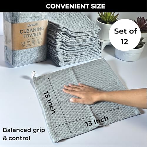 Light Gray Cotton Cleaning Rags For Housekeeping - Trapos Paños De