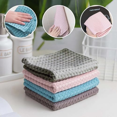 4 Pack 11.8x11.8 Inch Microfiber Cleaning Cloth for Glasses, Washable