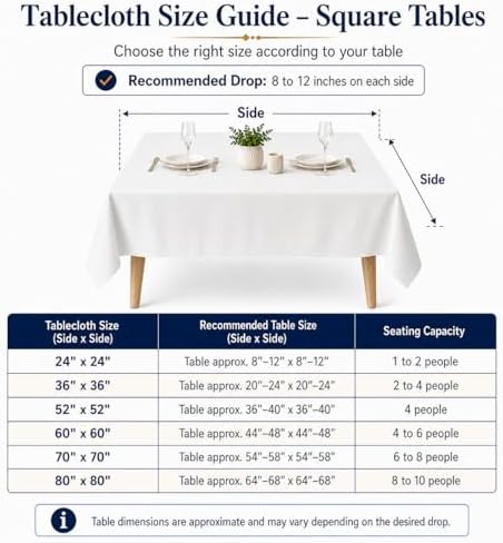 Gray-White Geometry Print Square Tablecloth, Waterproof Vinyl Table