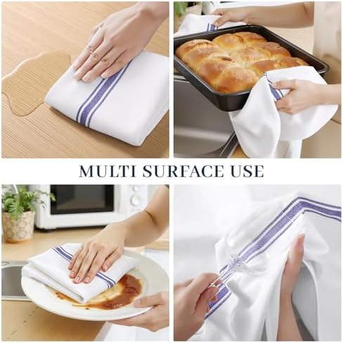 Homaxy Kitchen Towels and Dishcloths Set, 12 x 12 and 13 x 28 Inches