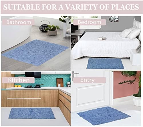 Home Weavers Modesto Collection 100% Cotton Tufted Bath Rugs, Extra