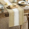 Artoid Mode Burlap Brown Farmhouse Woven Table Runner 12x72 Inch