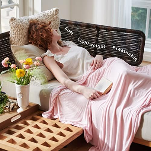 Bedsure Cooling Bamboo Blanket Bundle Cooling Pillow Cases, Cooling