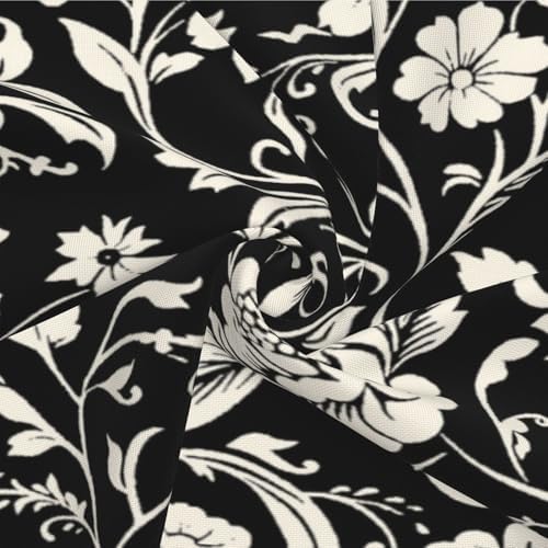 KiuLoam Black Cream Floral Pillow Covers 20x20 Set of 2 Modern Vintage
