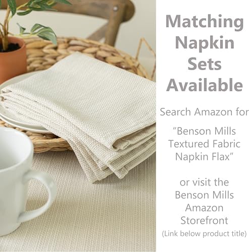 Benson Mills Cameron Tablecloth (Flax, 52” x 70” Rectangular)