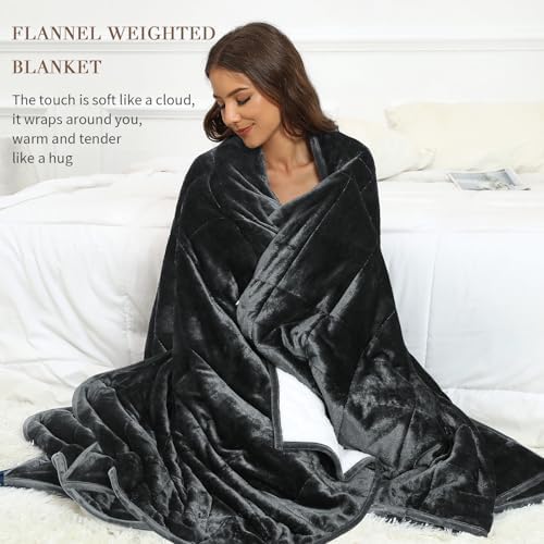 Alomidds Weighted Blanket for Adult 12 lbs, 48” x 72”, Dark Grey