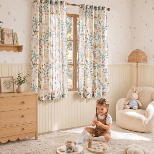 jinchan Linen Curtains 63 Inch Nursery Dusty Green Drapes Back Tab 2
