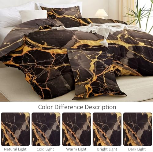 Dark Gray Print Duvet Cover, Abstract Stone Texture Pattern Soft