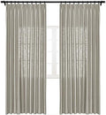 cololeaf Linen Curtains 52" W x 108" L Extra Long Pinch Pleated