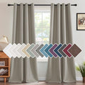 H.VERSAILTEX Linen Blackout Curtain 96 Inches Long for Bedroom/Living