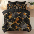 Abstract Geometric Marble Printed Bedding Set– Microfiber Duvet Cover