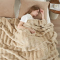 Cozy Bliss Fluffy Faux Fur Throw Blanket for Couch,Warm Cozy Soft