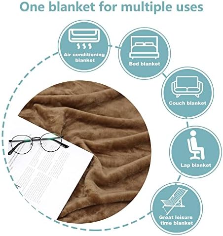 NANPIPER Fleece Blankets Super Soft Flannel Queen Size Blanket for Bed