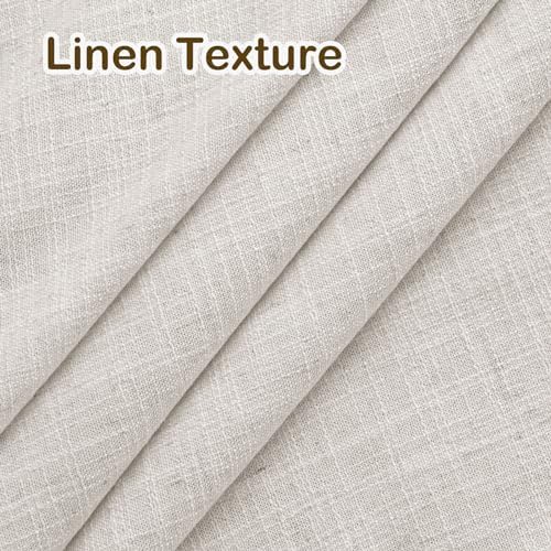 cololeaf Linen Textured Curtains 84 Inches Long Light Filtering