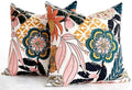 18x18 Boho Outdoor Pillow Covers for Wicker Couch Boho Tropical Patio